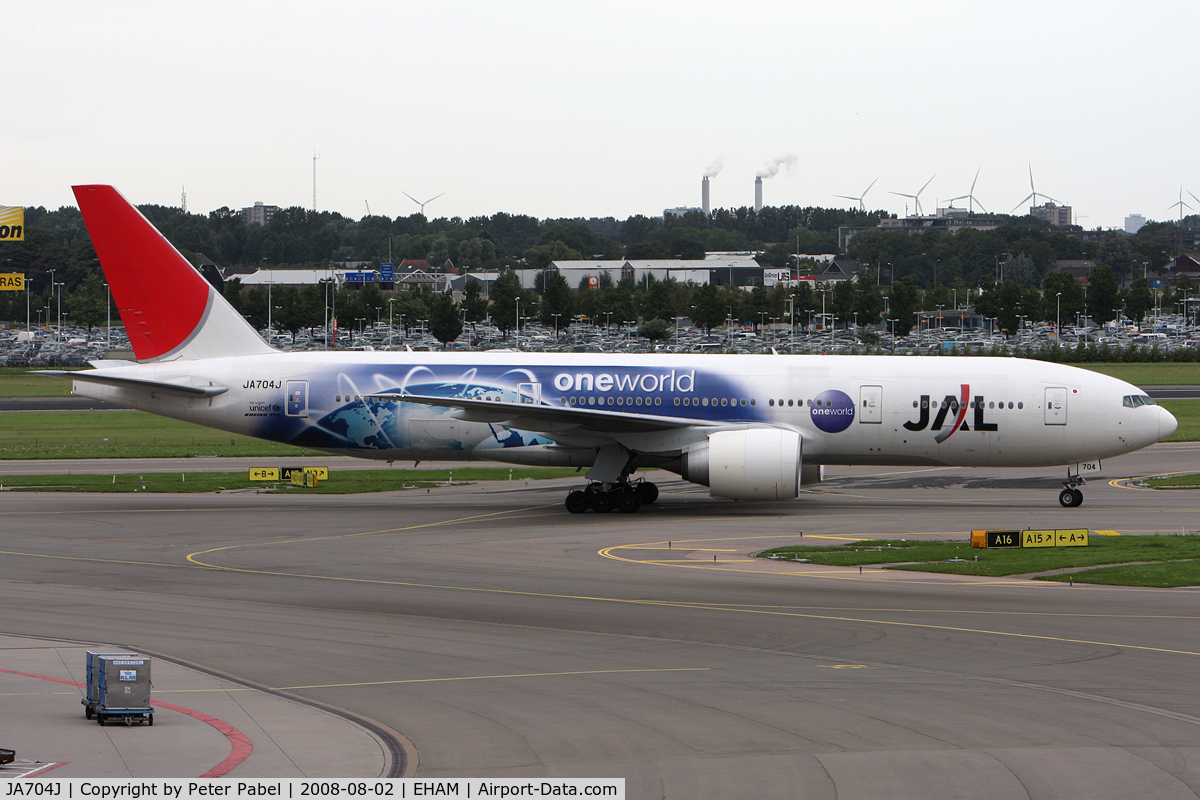 JA704J, 2003 Boeing 777-246/ER C/N 32892, AMS Trip
