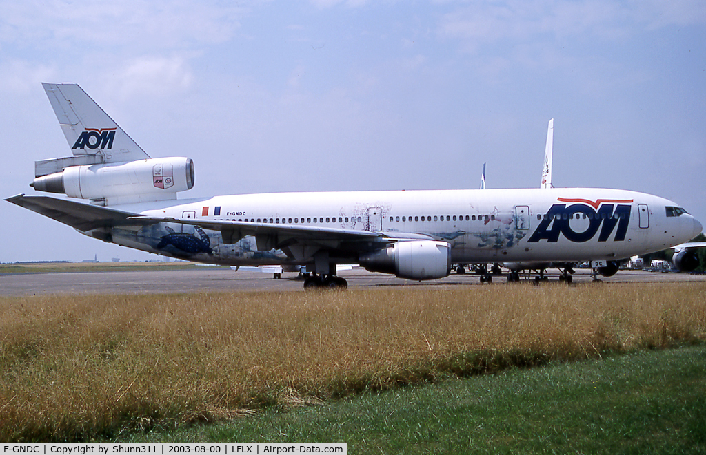 F-GNDC, 1975 McDonnell Douglas DC-10-30 C/N 47849, Stored here in faded WWF c/s... Scrapped