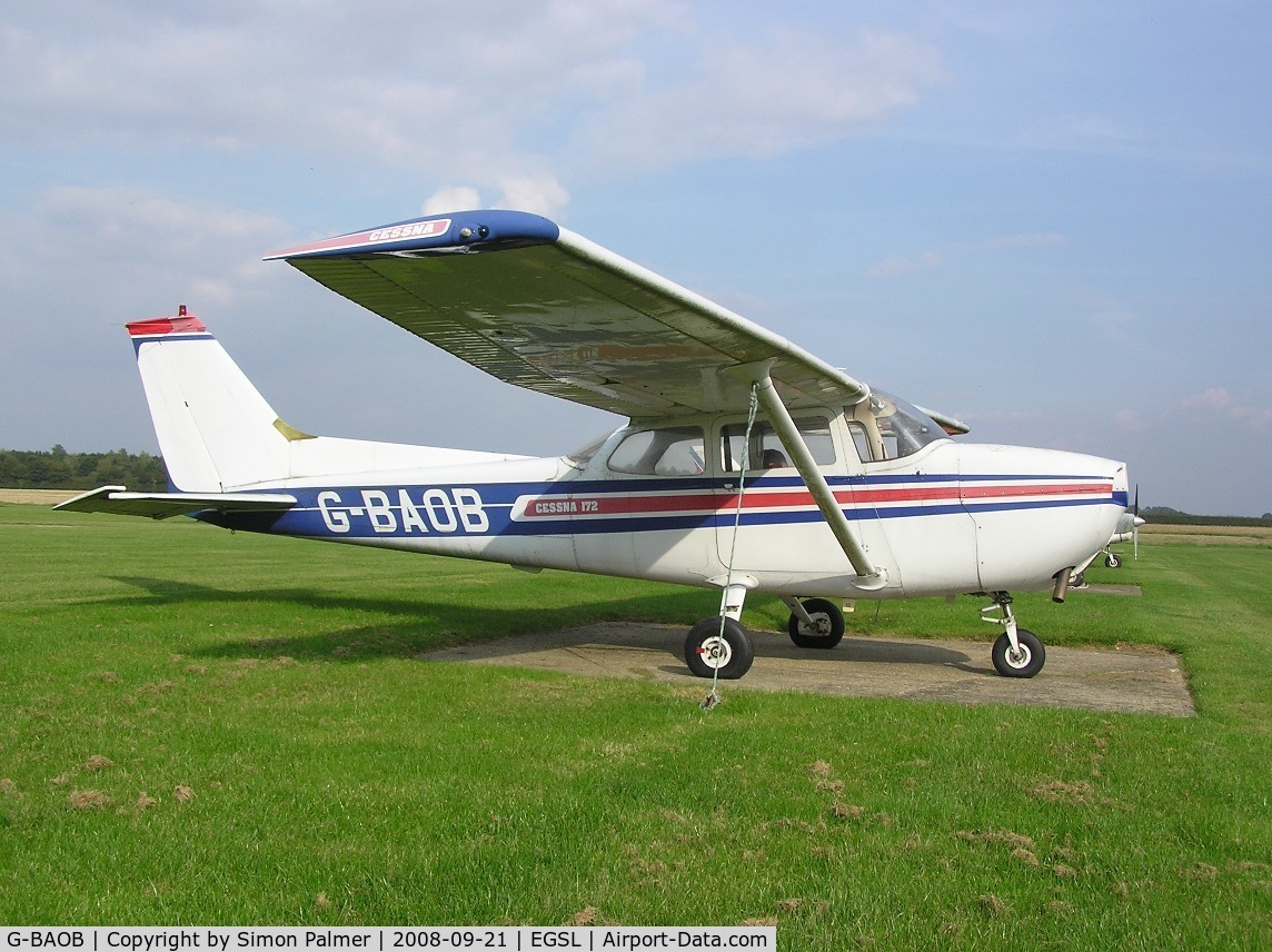 G-BAOB, 1973 Reims F172M Skyhawk Skyhawk C/N 0949, Cessna F172 at Andrewsfield
