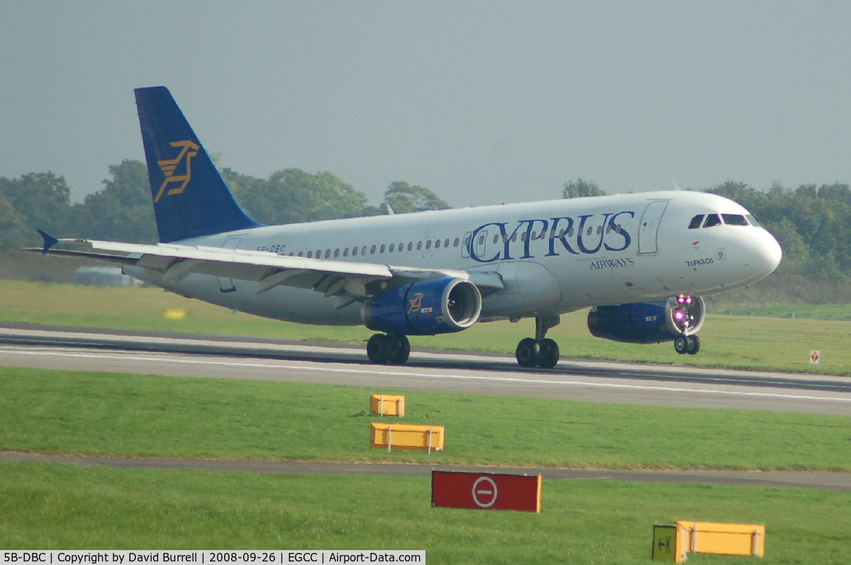 5B-DBC, 1992 Airbus A320-231 C/N 295, Cyprus Airways - Landing