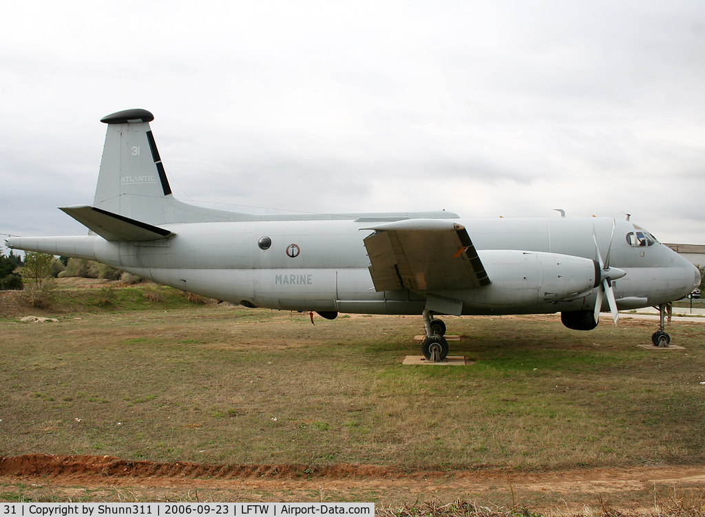 31, Breguet 1150 Atlantic C/N 31, Preserved inside Navy Base of Nimes-Garon...