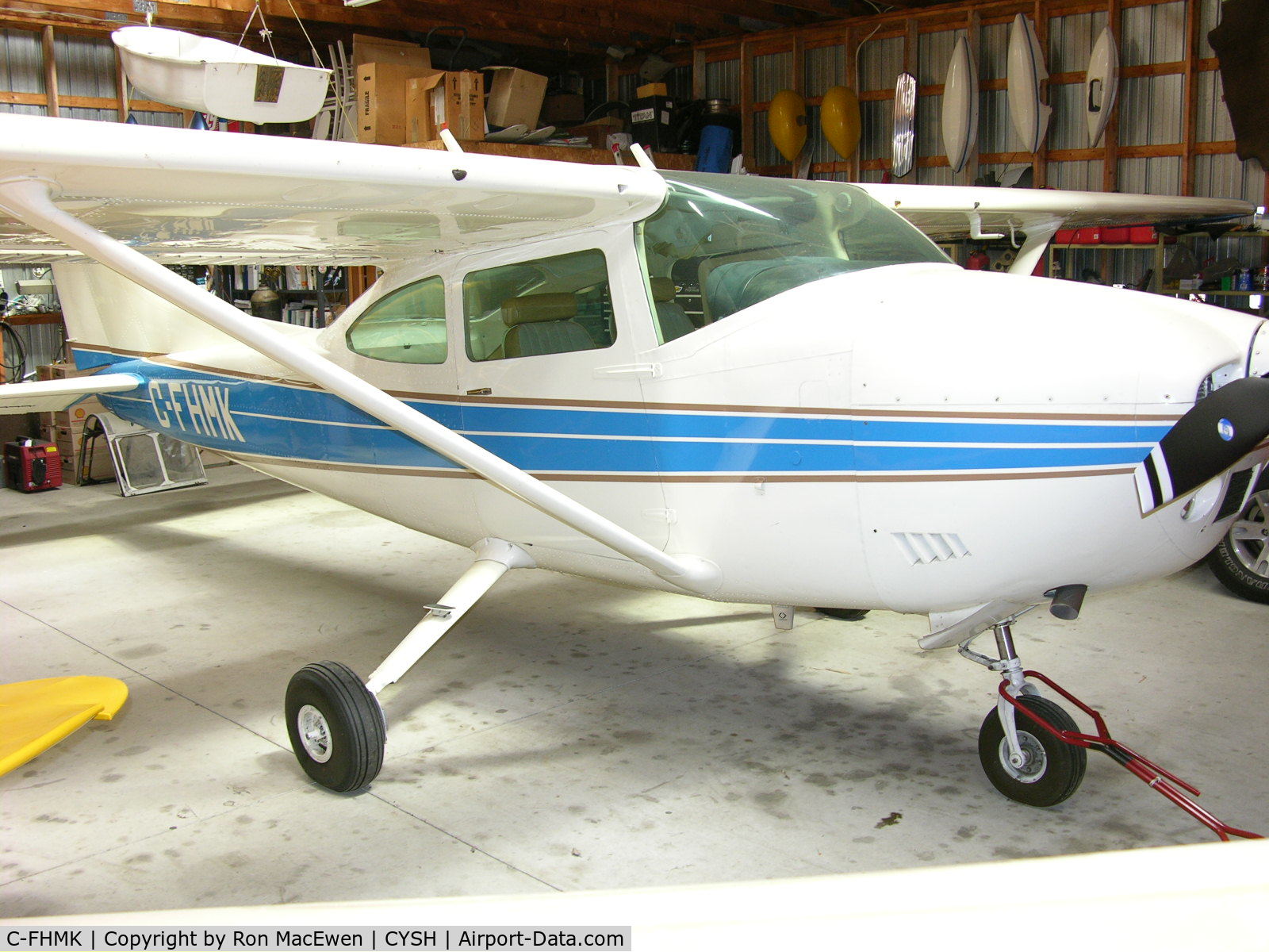 C-FHMK, 1974 Cessna 182P Skylane C/N 18262732, at the hangar