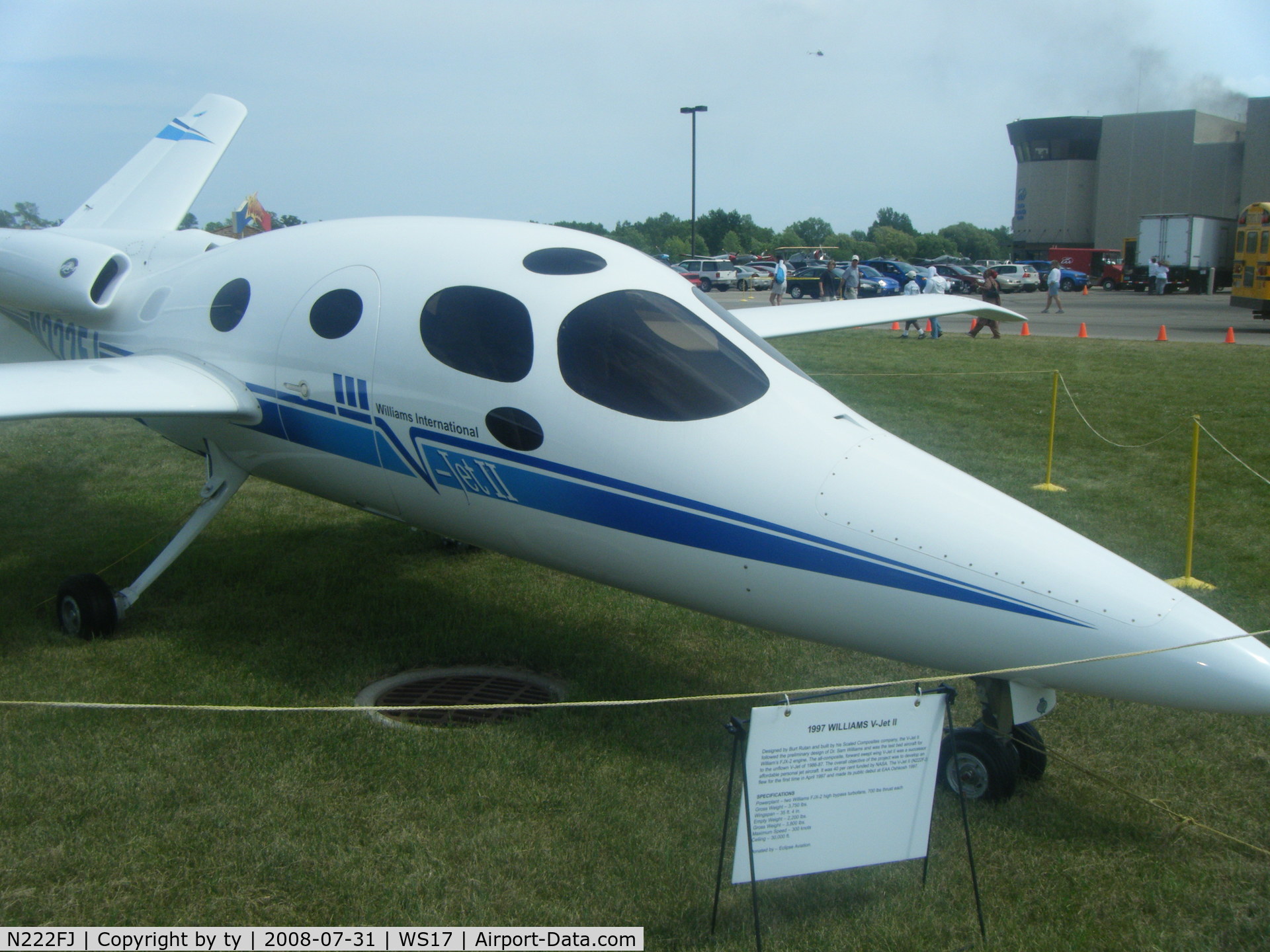 N222FJ, 1997 Scaled Composites 271 V-Jet II C/N 001, Front Right