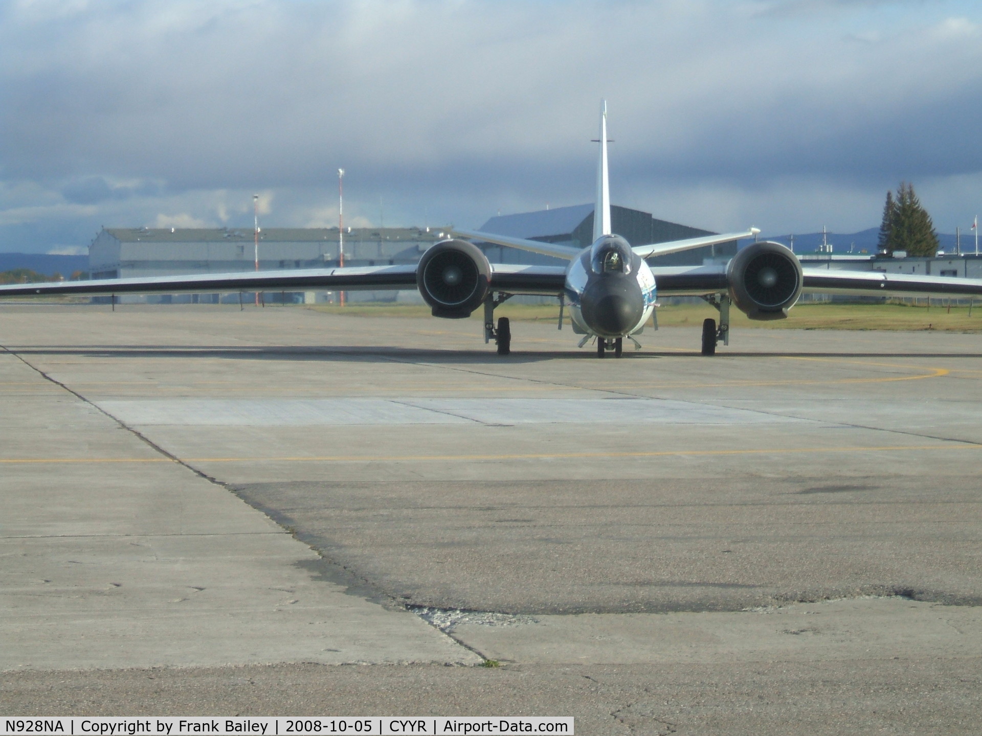 N928NA, Martin WB-57F Canberra C/N 119, WB57F landed Goose Airport this afternoon