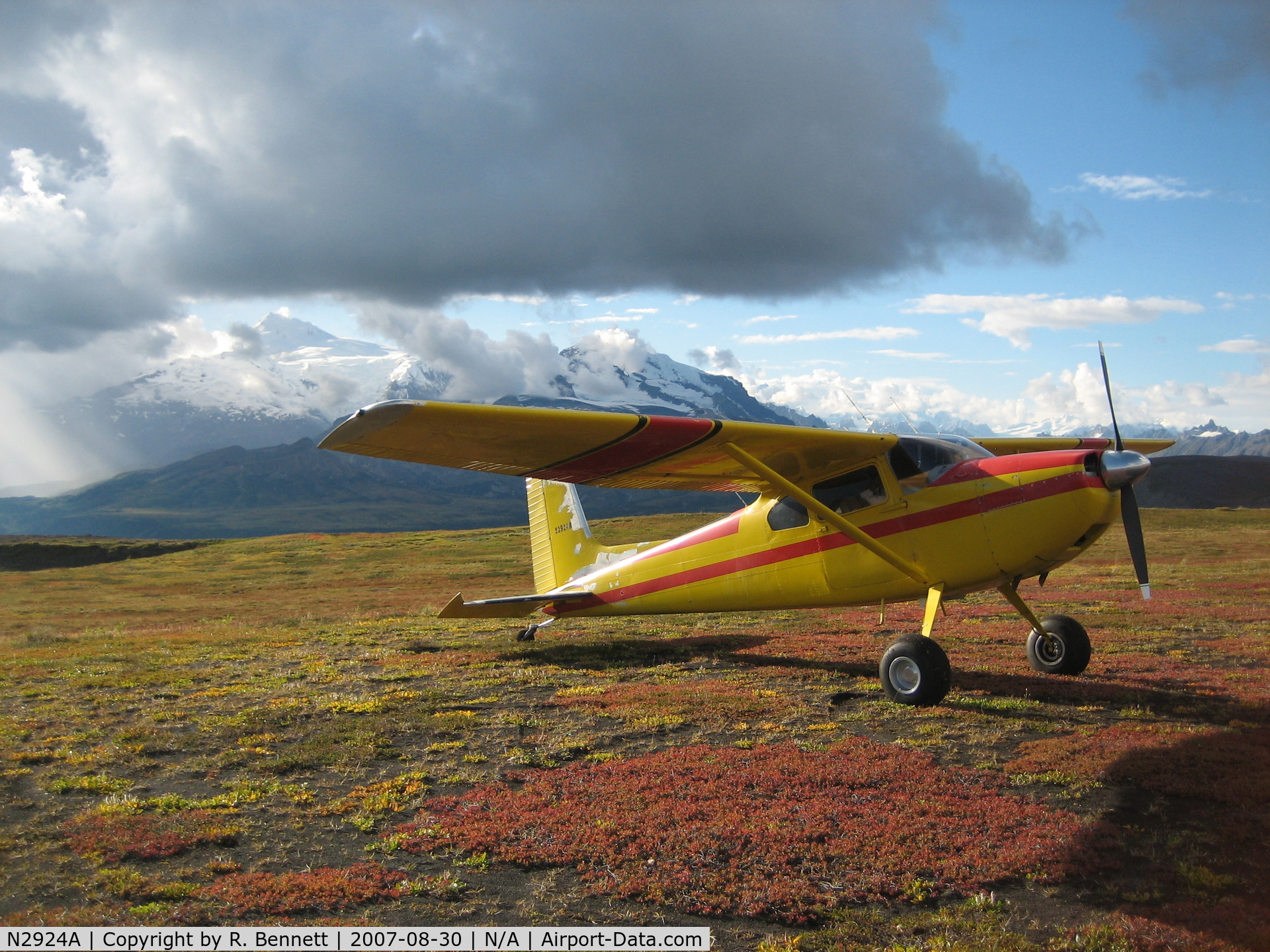 N2924A, 1953 Cessna 180 C/N 30124, Taken near Mt. Spurr in the Alaska Range