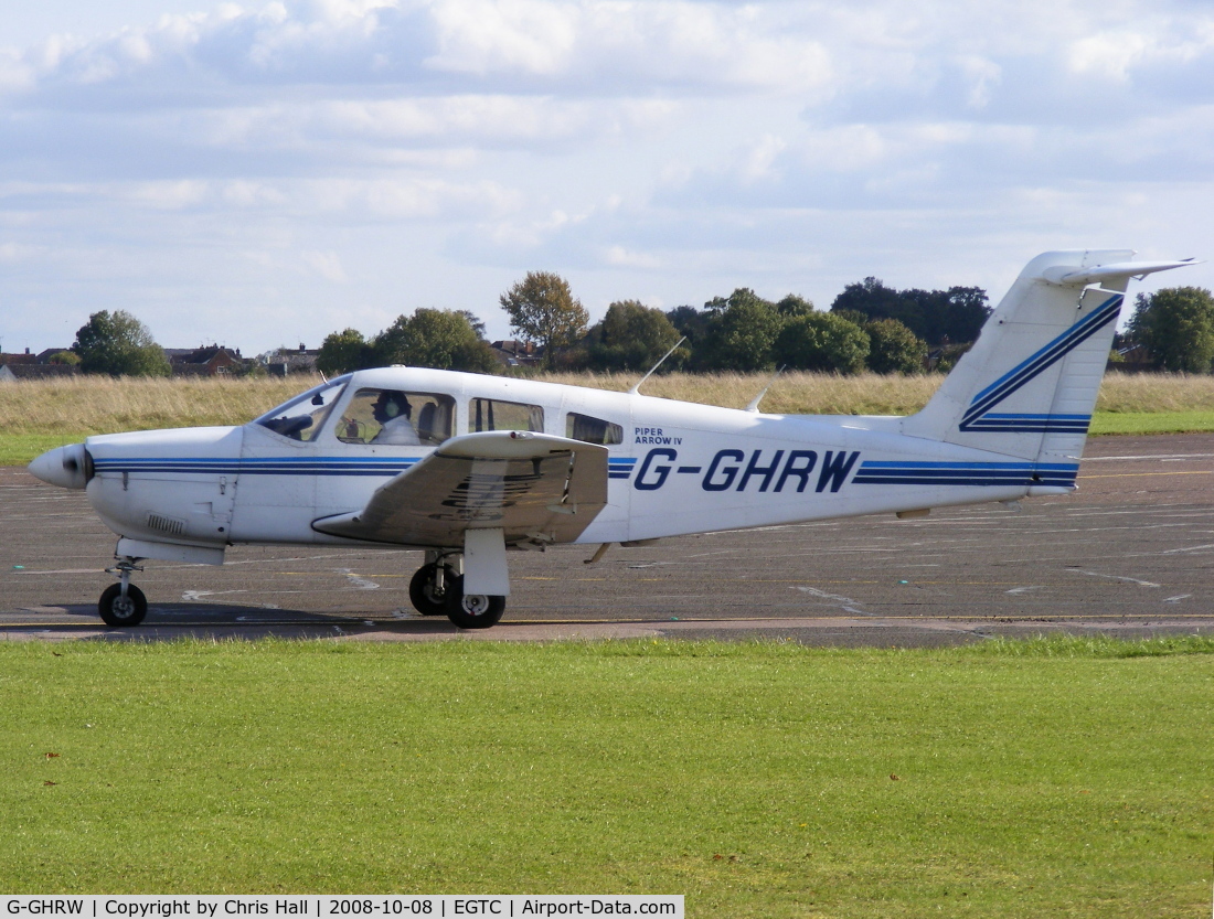 G-GHRW, 1979 Piper PA-28RT-201 Arrow IV C/N 28R-7918140, BONUS AVIATION LTD