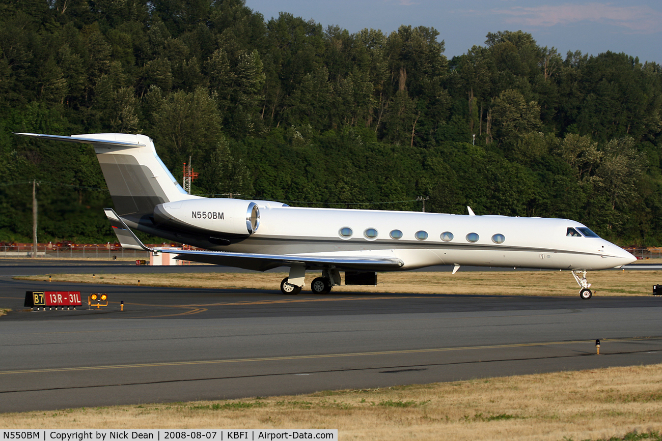 N550BM, 2007 Gulfstream Aerospace GV-SP (G550) C/N 5171, /