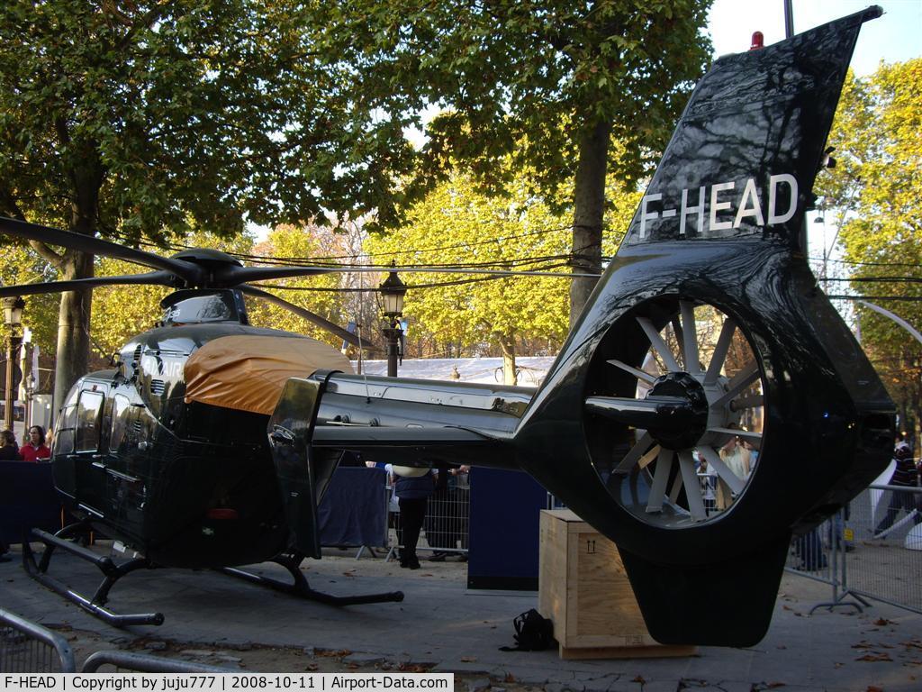 F-HEAD, 2003 Eurocopter EC-135T-2 C/N 0285, on display at champs-Elysées for 100 years of GIFAS
