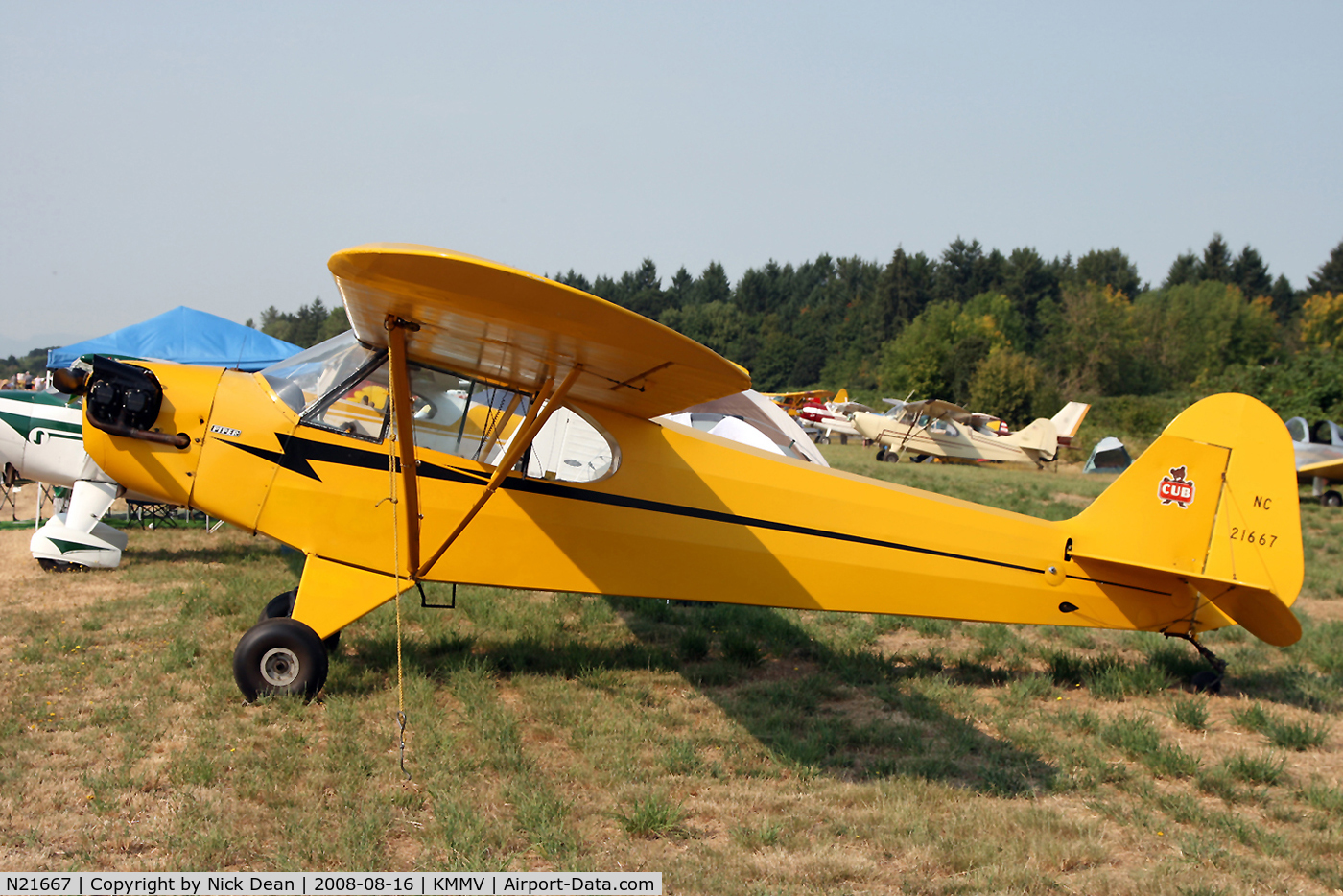 N21667, 1938 Piper J3C-65 Cub Cub C/N 2558, /