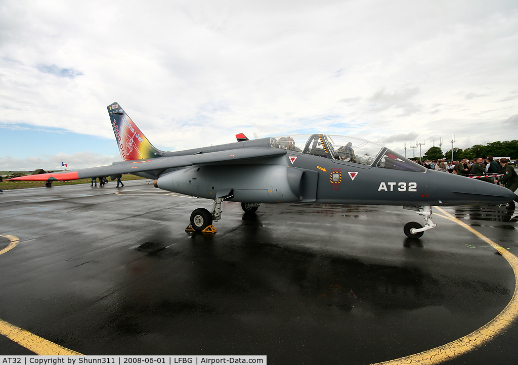 AT32, Dassault-Dornier Alpha Jet 1B C/N B32/1149, Static display with special '1000000 Hours' c/s for this Belgian Air Force aircraft during LFBG Airshow 2008
