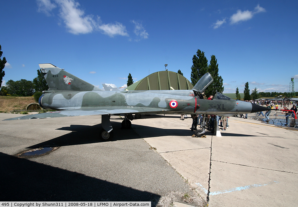 495, Dassault Mirage IIIE C/N 495, Static display for this old Mirage during LFMO Airshow 2008
