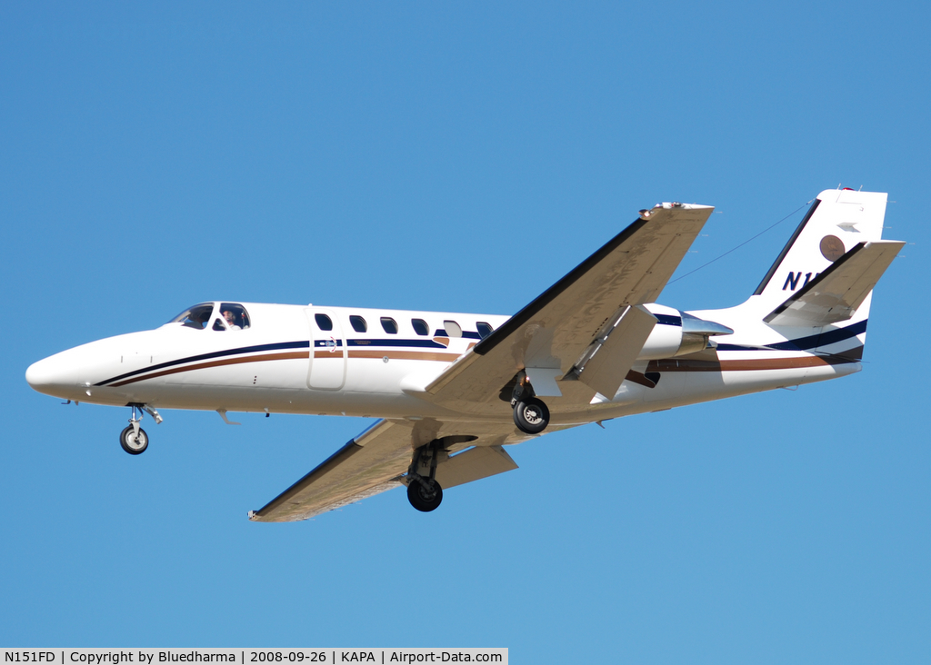 N151FD, 2004 Cessna 550 Citation Bravo C/N 550-1087, On final approach to 17L.