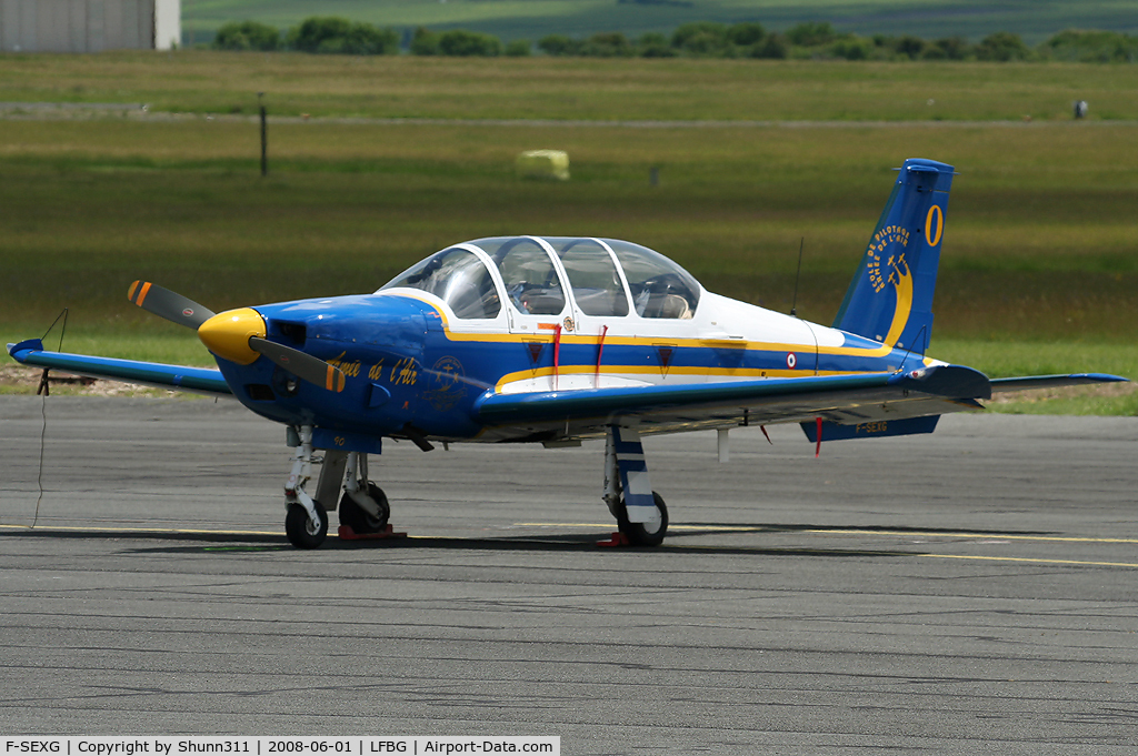 F-SEXG, Socata TB-30 Epsilon C/N 90, Used by Cartouches Dorees aerobatic team during LFBG Airshow 2008