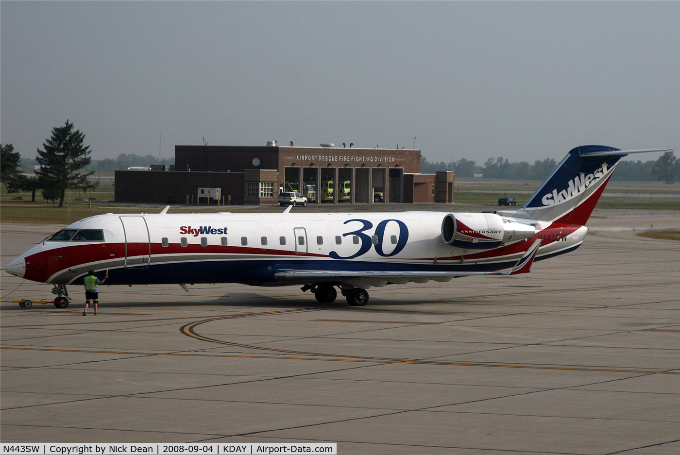 N443SW, 2002 Bombardier CRJ-200LR (CL-600-2B19) C/N 7638, Flew in this from ORD-DAY