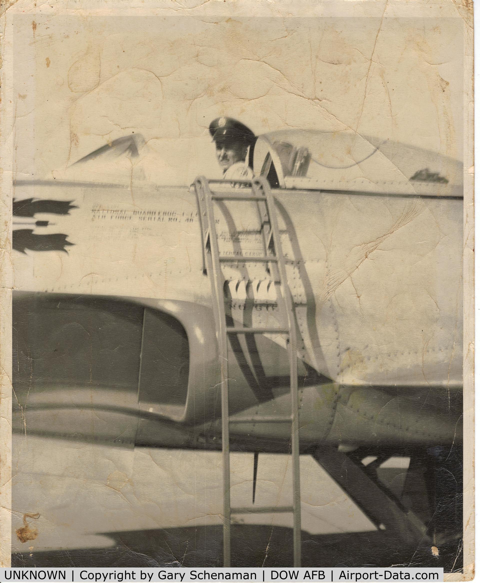 UNKNOWN, Miscellaneous Various C/N unknown, MY LATE FATHER IN A F-80 SHOOTING STAR @ DOW AFB.  BANGOR, MAINE.  SOMETIME BETWEEN 1948-1953 KOREAN CONFLICT