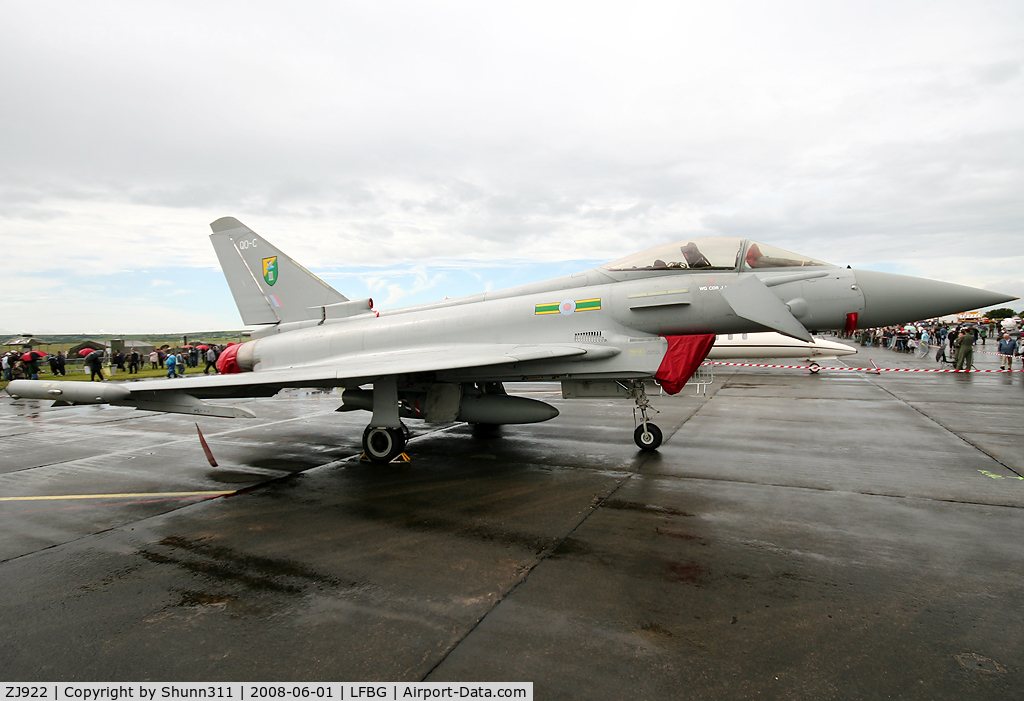 ZJ922, 2005 Eurofighter EF-2000 Typhoon F2 C/N 0073/BS013, Displayed during LFBG Airshow 2008