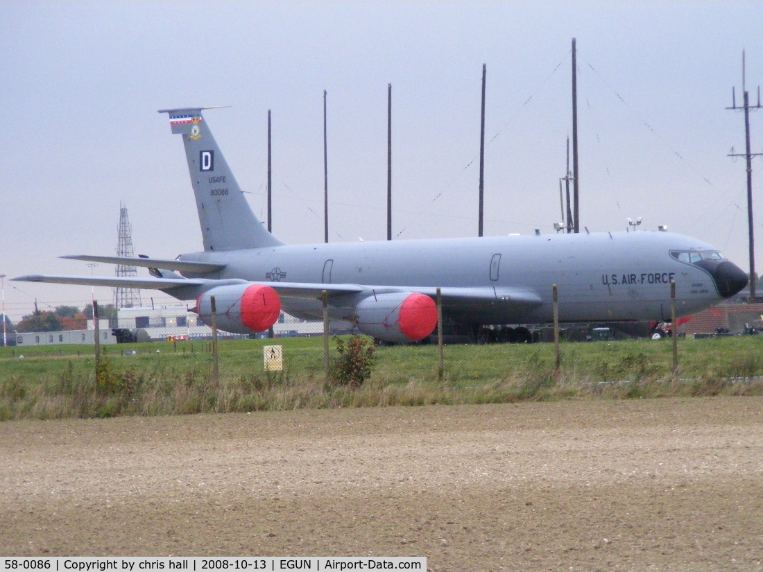 58-0086, 1958 Boeing KC-135R Stratotanker C/N 17831, 100th ARW based at RAF Mildenhall.