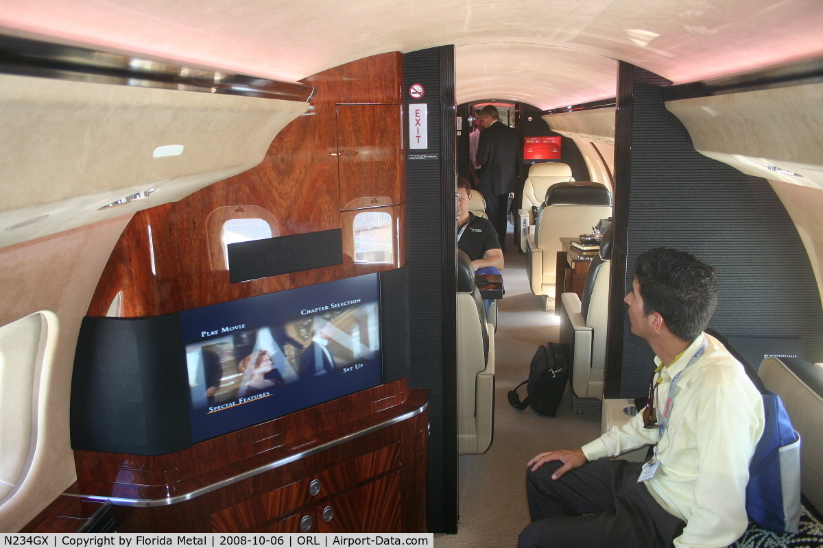 N234GX, 2007 Bombardier BD-700-1A10 Global Express XRS C/N 9234, Bombardier Global Express at NBAA in Bombardier display