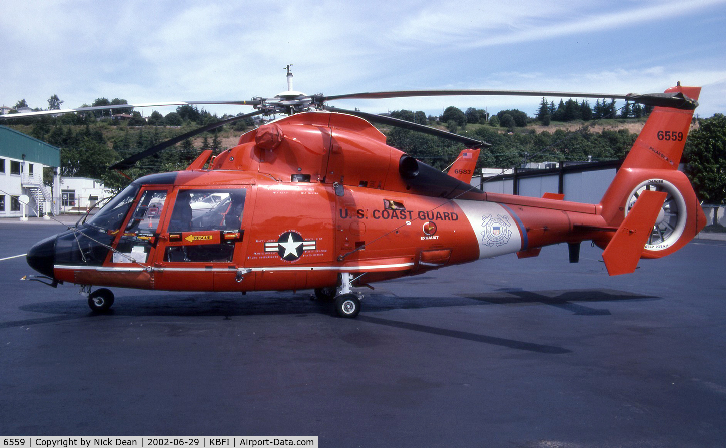 6559, 1987 Aerospatiale HH-65C Dolphin C/N 6241, Scanned from a slide