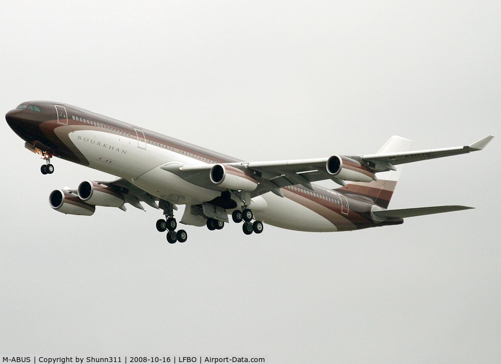 M-ABUS, 2008 Airbus A340-313X C/N 955, Take off for ZRH... in bad weather :-|
