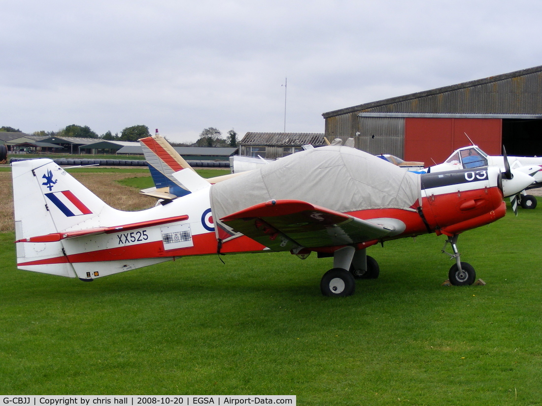 G-CBJJ, 1973 Scottish Aviation Bulldog T.1 C/N BH120/211, still wearing its RAF serial number XX525
