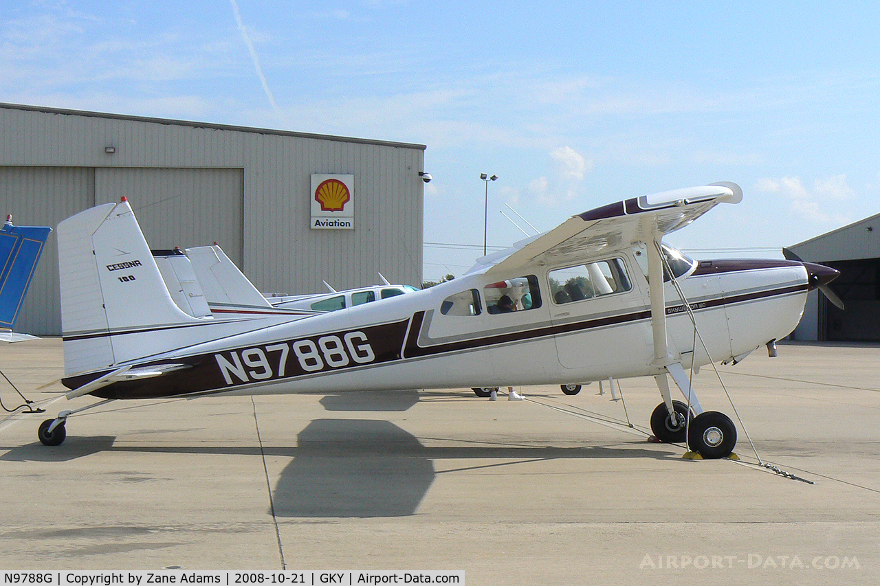 N9788G, 1973 Cessna 180J C/N 18052288, At Arlington Municipal