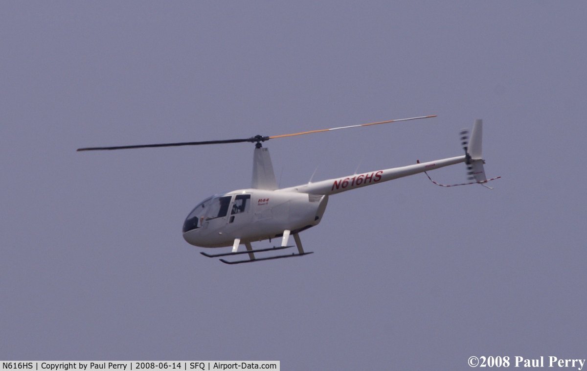 N616HS, 2004 Robinson R44 II C/N 10449, Over SFQ during the fly-in