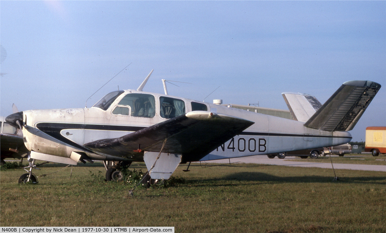 N400B, 1956 Beech G35 Bonanza C/N D-4663, Scanned from a slide taken during my first spotting trip to the US