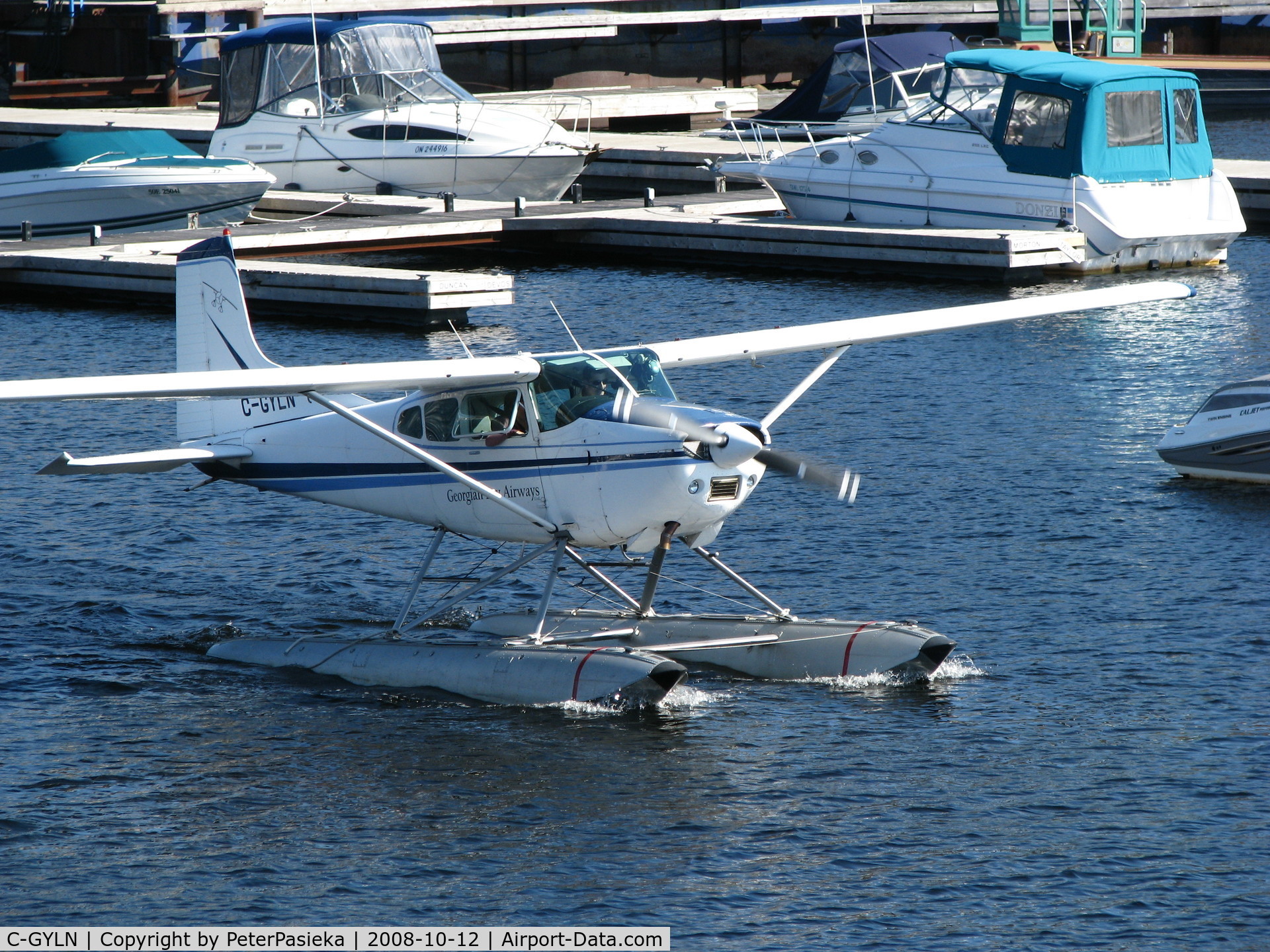 C-GYLN, 1977 Cessna 180K Skywagon C/N 18052794, @ Parry Sound Harbour water aerodrome