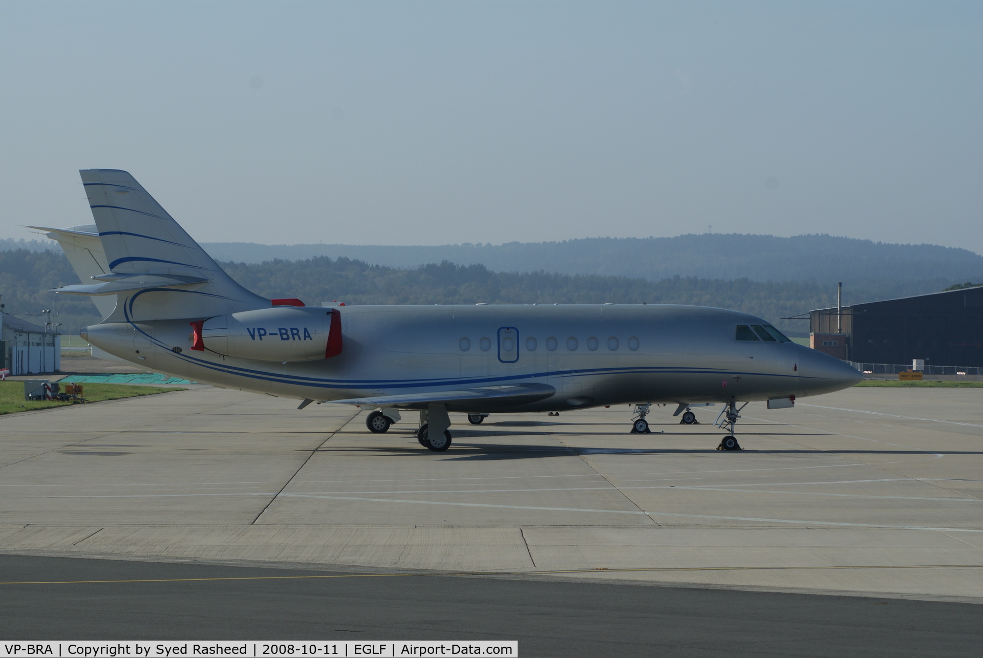 VP-BRA, 2007 Dassault Falcon 2000LX C/N 133, Falcon 2000 on Farborough Ramp