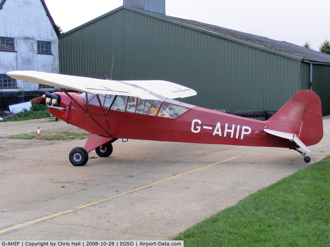 G-AHIP, 1942 Piper L-4H Grasshopper (J3C-65D) C/N 12008, Previous ID: OO-GEJ