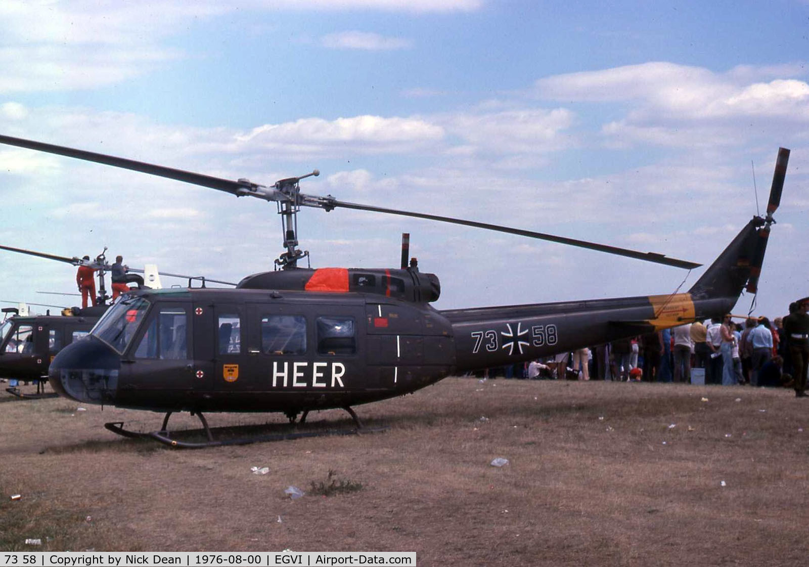 73 58, Bell (Dornier) UH-1D Iroquois (205) C/N 8478, Greenham Common (EGVI) closed