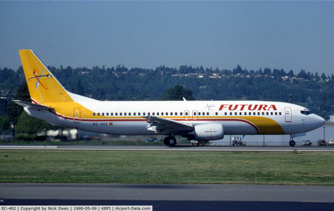 EC-402, 1990 Boeing 737-4Y0 C/N 24685, Scanned from a slide