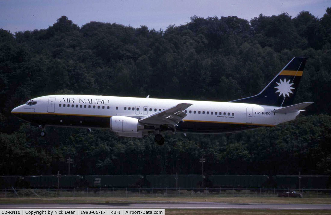 C2-RN10, 1993 Boeing 737-4L7 C/N 26960/2483, Scanned from a slide, one of those rareties from BFI