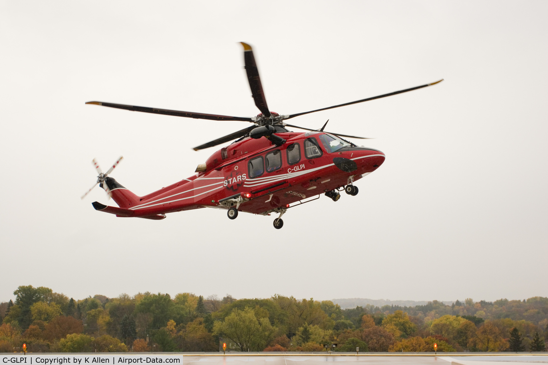 C-GLPI, 2008 AgustaWestland AW-139 C/N 41007, Landing at the Mayo Clinic helipad in Rochester, MN