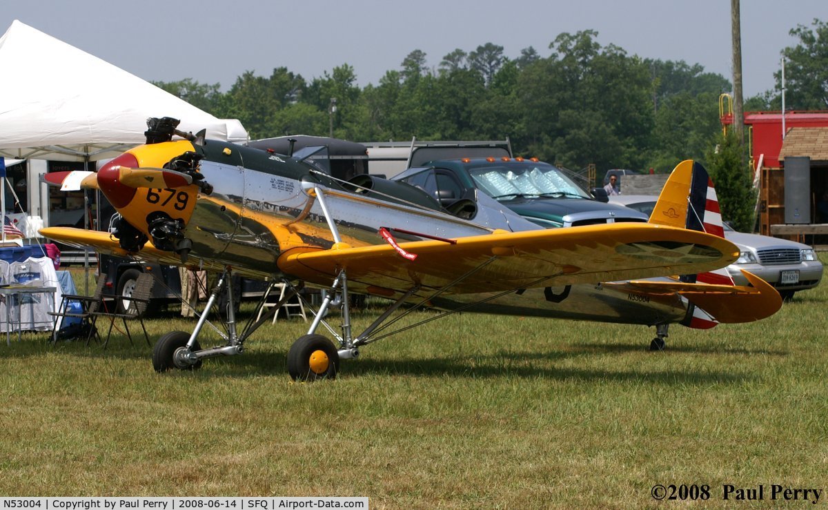 N53004, 1942 Ryan Aeronautical ST3KR C/N 1888, Love the old-school trainer colors