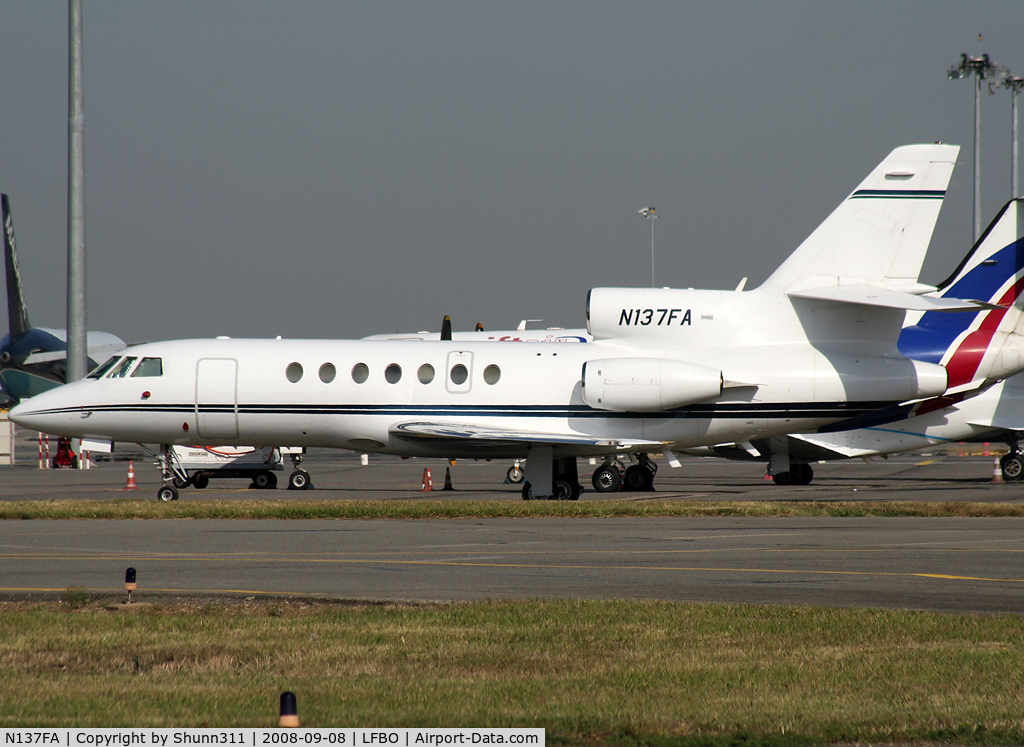N137FA, 1983 Dassault Falcon 50 C/N 137, Parked at the General Aviation area...