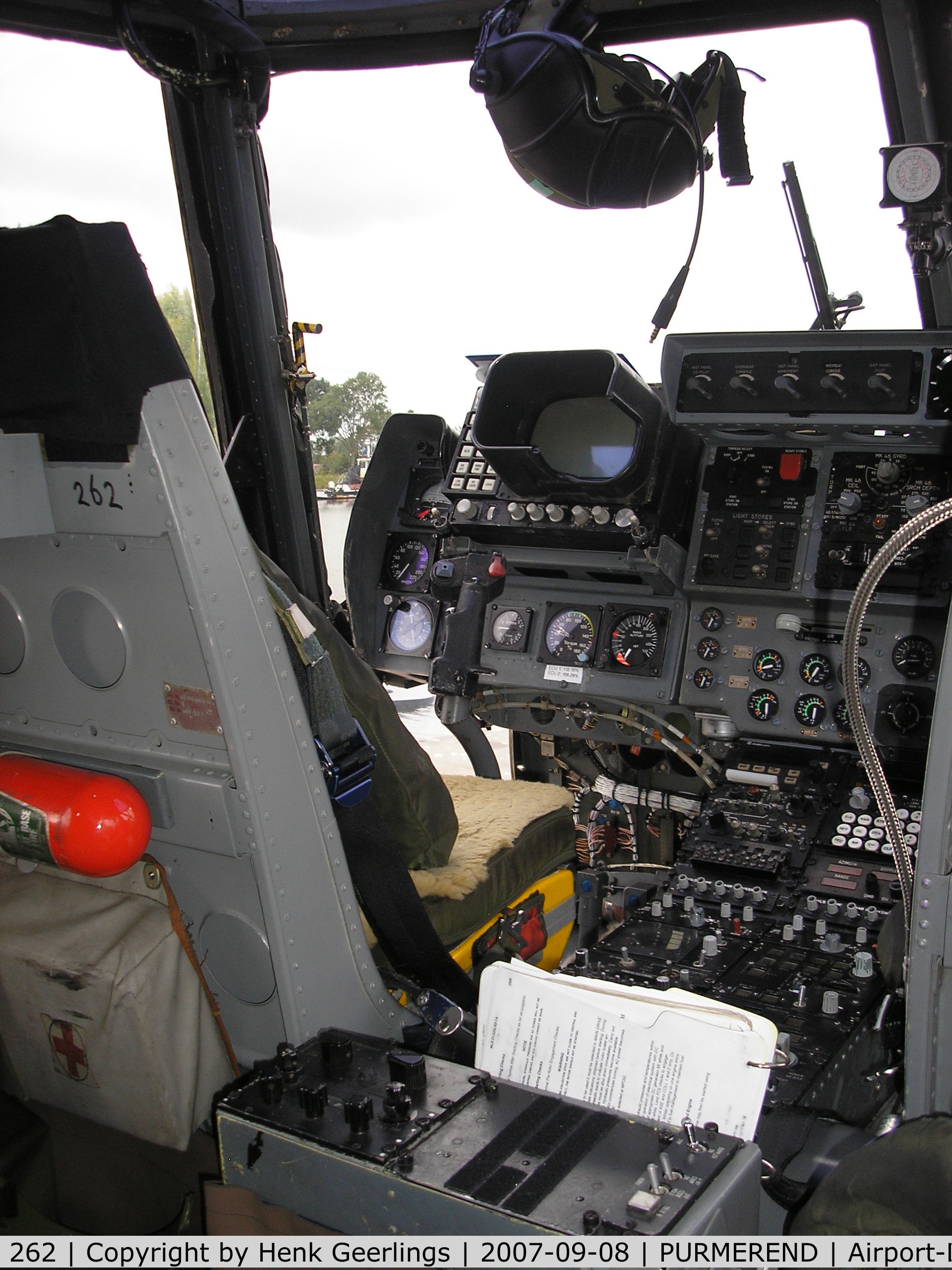 262, Westland SH-14D Lynx C/N 013, Cockpit , Lynx helicopter Dutch Navy