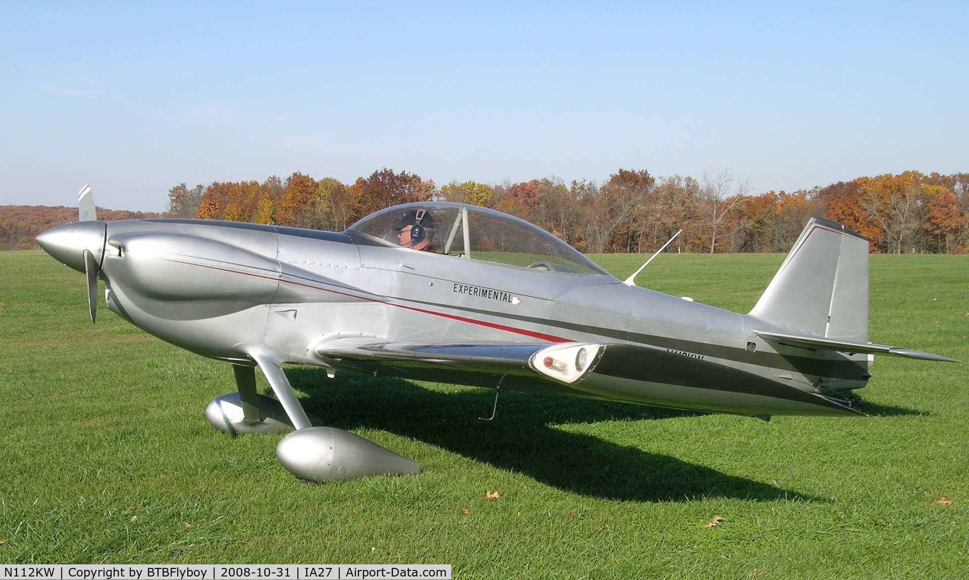 N112KW, 1991 Vans RV-4 C/N 1300, RV-4 on a nice fall day at Antique Airfield near Blakesburg, IA