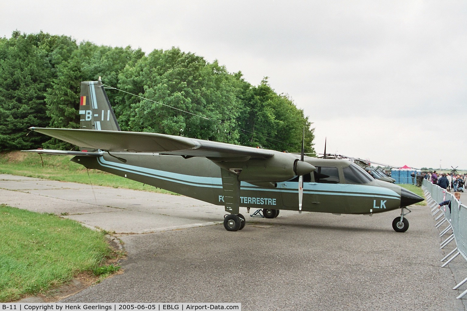 B-11, 1976 Britten-Norman BN-2A-21 Islander C/N 549, Bierset Heli days 05 jun 2005