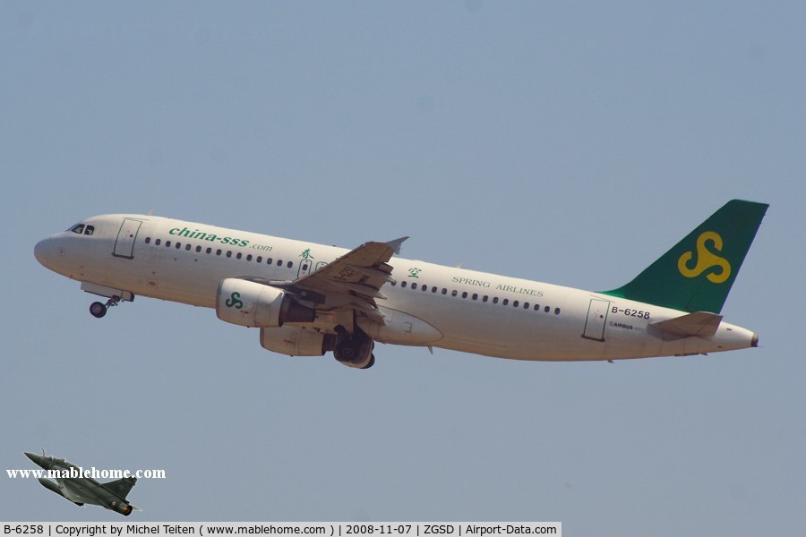 B-6258, 1998 Airbus A320-214 C/N 0879, Spring Airlines