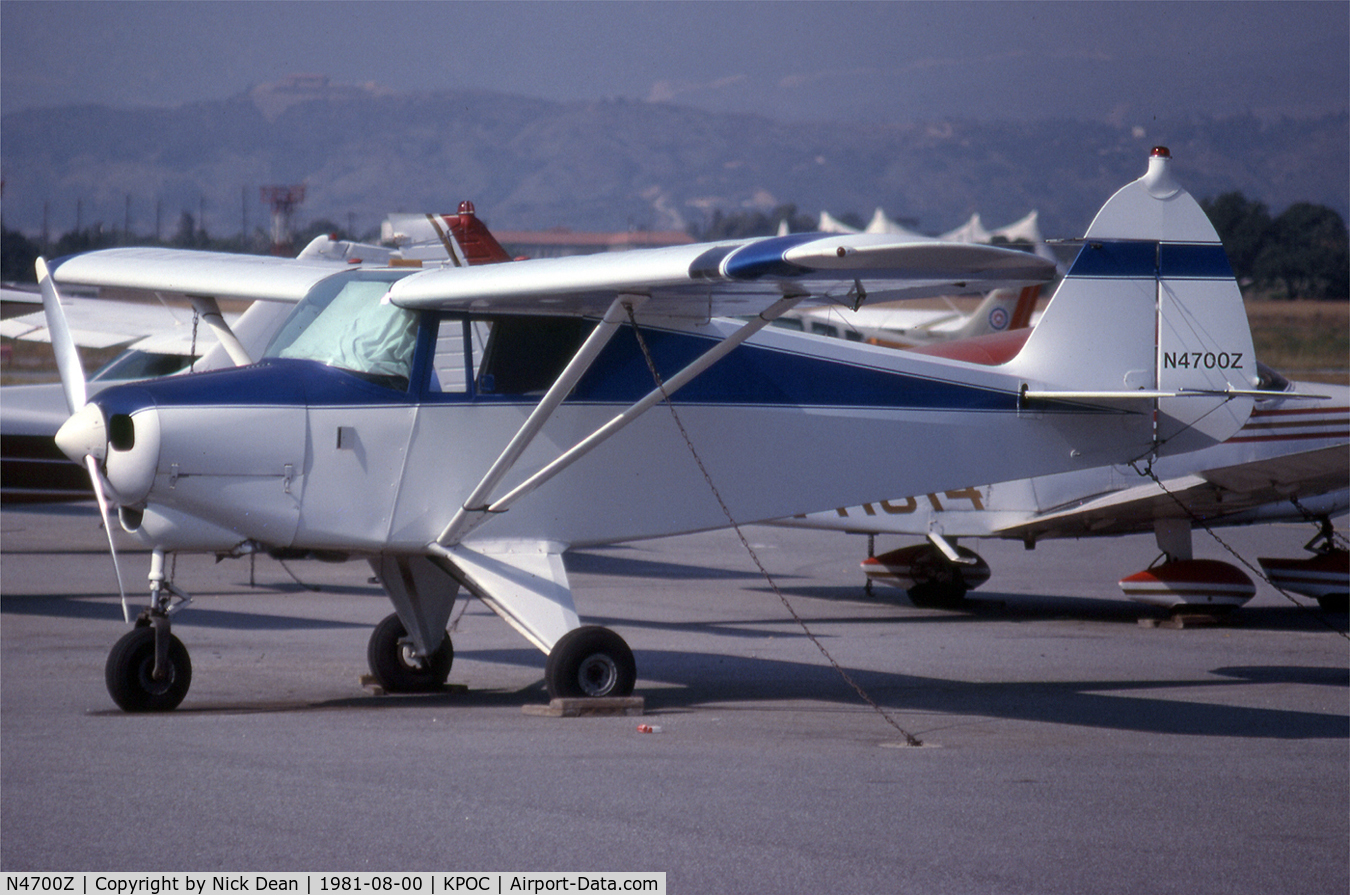 N4700Z, 1961 Piper PA-22-108 Colt C/N 22-8241, .