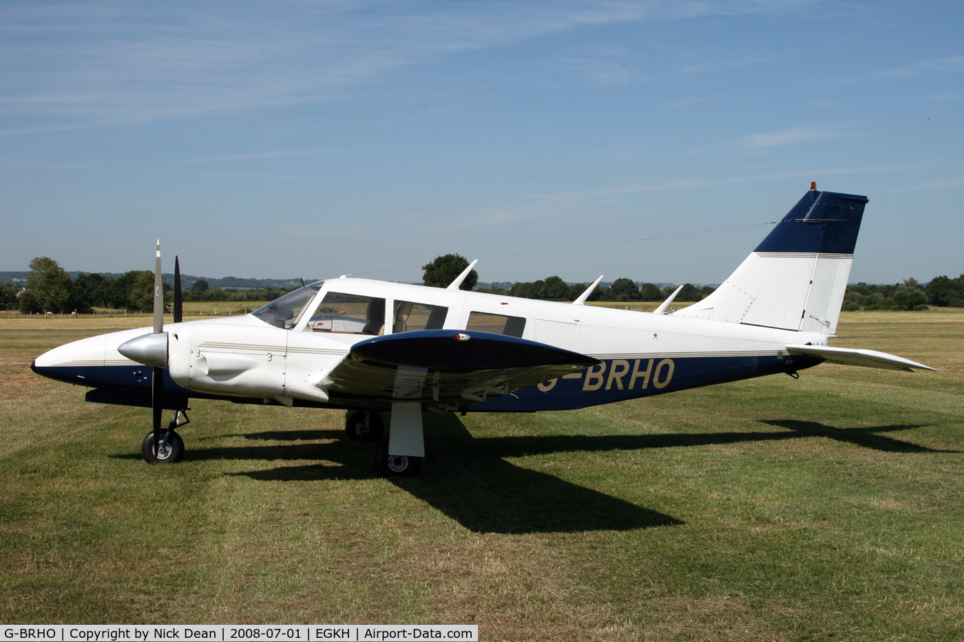 G-BRHO, 1973 Piper PA-34-200 Seneca C/N 34-7350037, /