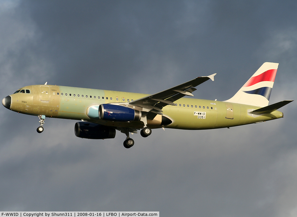 F-WWID, 2008 Airbus A320-232 C/N 3351, C/n 3351 - For British Airways as G-EUUU