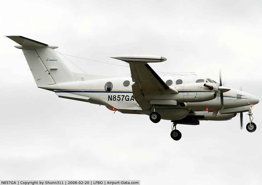 N857GA, 1980 Beech 200T Super King Air C/N BT-11, Landing rwy 14R