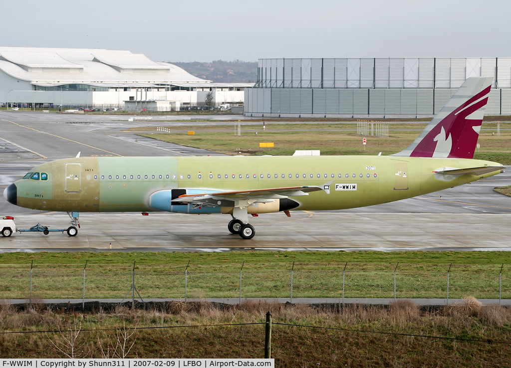 F-WWIM, 2007 Airbus A320-232 C/N 3071, C/n 3071 - For Qatar Airways in new c/s as A7-ADU