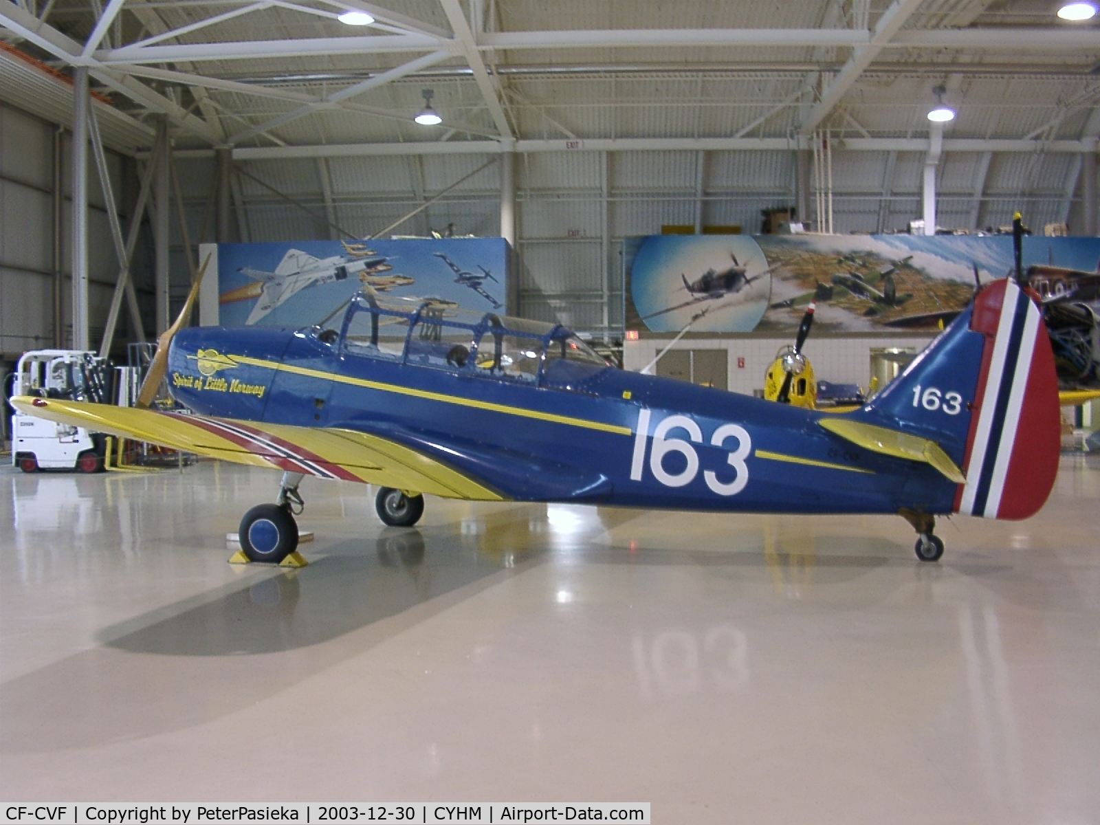 CF-CVF, 1947 Fairchild M-62A-3 Cornell II C/N 1070, Canadian Warplane Heritage Museum is located at the Hamilton Airport, Ontario Canada