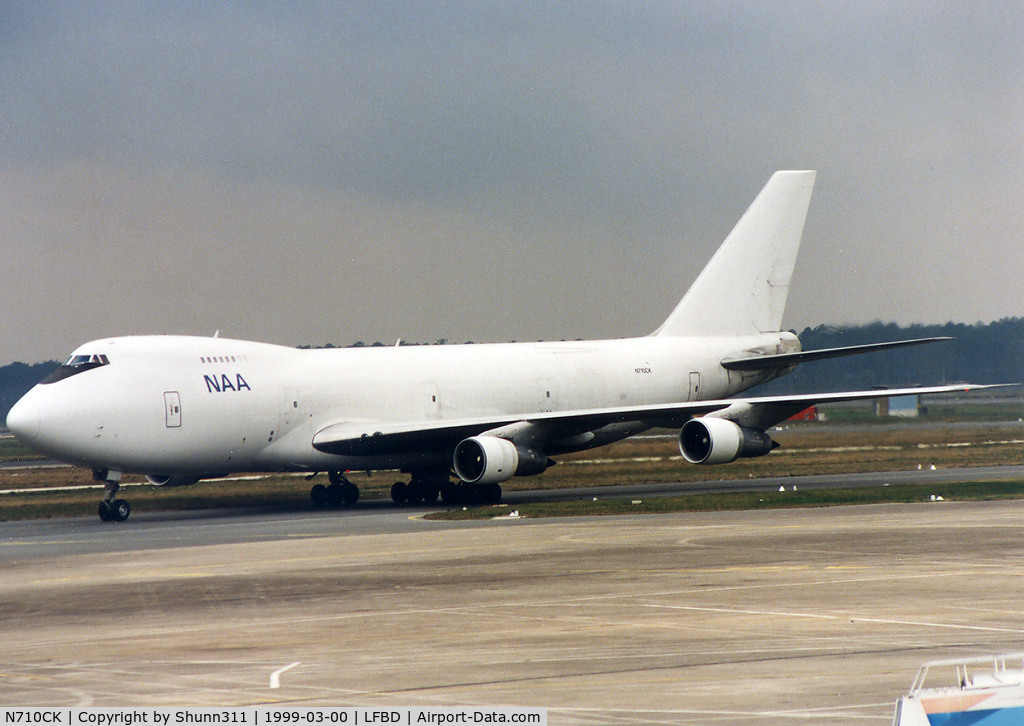 N710CK, 1975 Boeing 747-2B4B C/N 21097, Arriving from flight and rolling to the Cargo area...