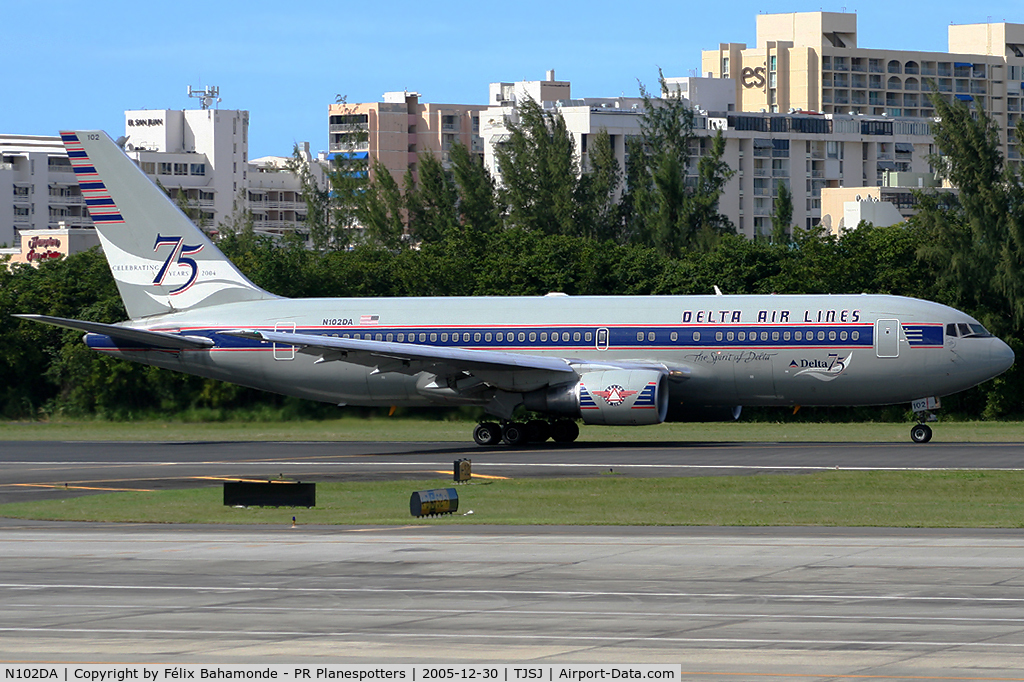N102DA, 1982 Boeing 767-232 C/N 22214, Spirit of Delta at SJU!