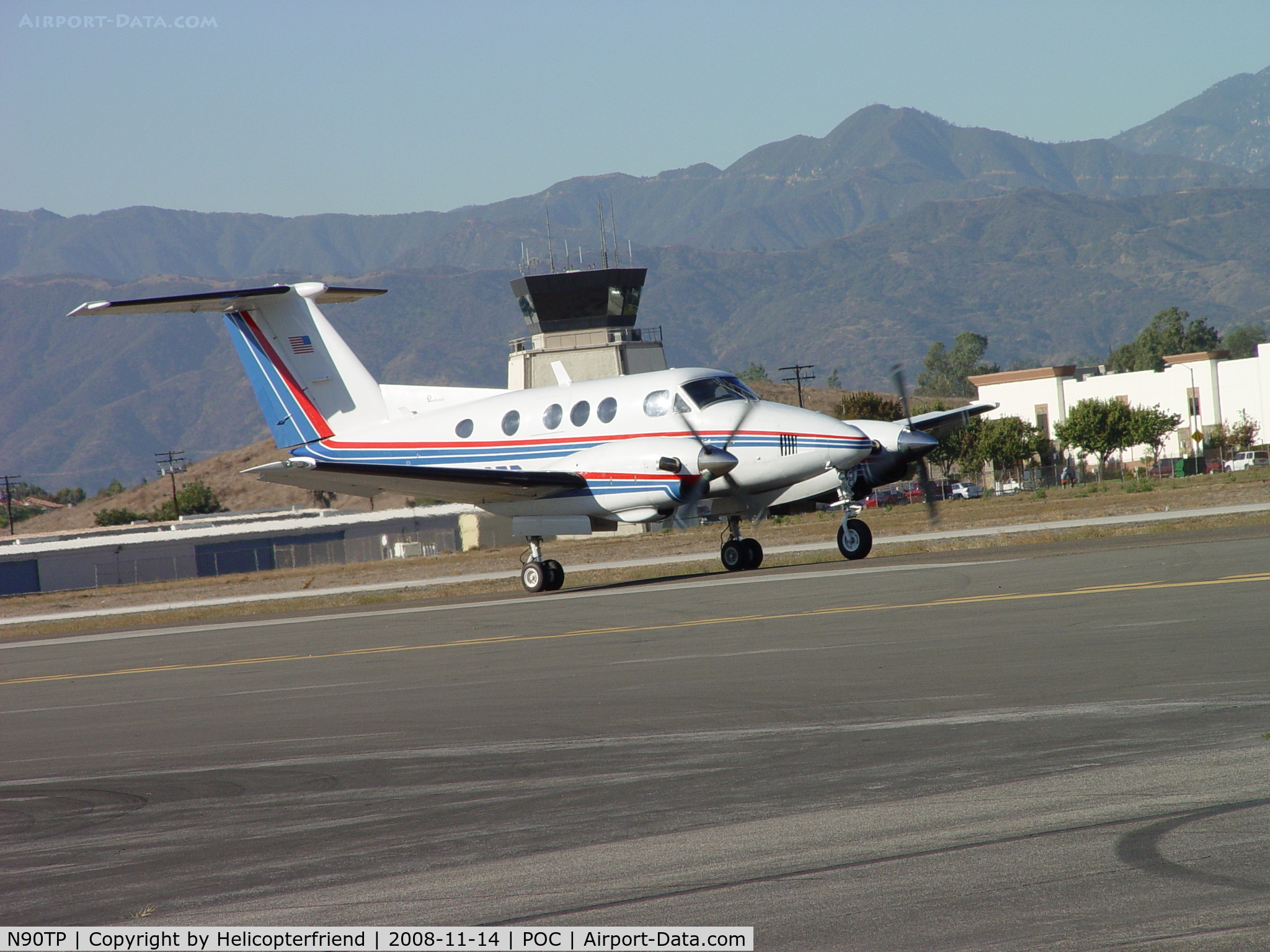 N90TP, 1980 Beech F90 King Air C/N LA-66, Taxiing for take off at Brackett